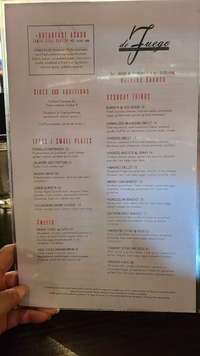 de Fuego Grille Menu - Image 5